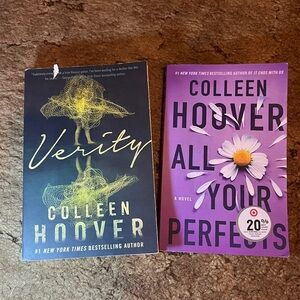Paperback Novels Set of 2 Colleen Hoover VERITY and ALL YOUR PERFECTS